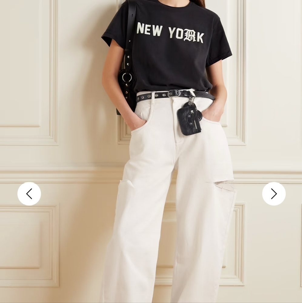 Maison Margiela High Rise Straight Leg Cut Out Jeans